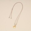COAI Women's Citrine Donut Pendant Necklace with Khaki Chain for