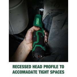 KIMO Cordless Electric Ratchet Wrench Set, 40Ft-lbs, 400RPM, 12V Cordless Ratchet Wrench 3/8" w/ 60-Min Charger, 7Sockets, 1/4" Adapter, Forward/Reverse Switch, 2x2.0Ah Battery, Variable Speed Trigger