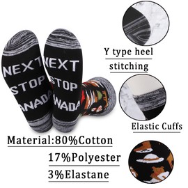JXGZSO Canada Trip Lover Gift Next Stop Canada Socks Canada Travel Gift Canada Symbols Souvenir Gift Canadian Gift