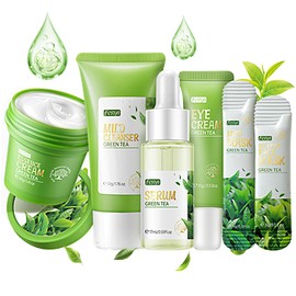 Green Tea Skincare Gifts for Women/Teenage Girls,6 in 1 Skincare Sets,Facial kit,Pamper Sets For Women Gifts,Skin Care Sets & Kits