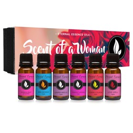 Eternal Essence Oils Scent of a Woman Premium Fragrance Oils Set - Including Guava Colada, Twilight Woods, Bali Mango, Passion Fruit & Guava, Juniper Breeze, Love Spell Scents - Scented Oils (6 Pack)
