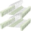 Pants Hangers with Clips, 30 Skirt Hangers with Clips Stackable