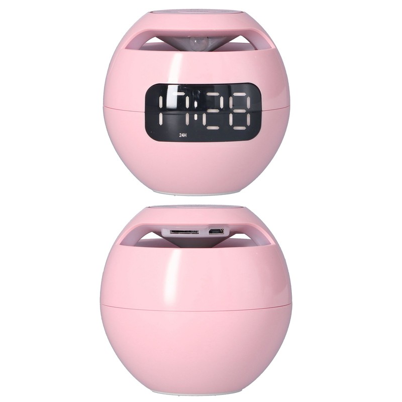 Multifunctional Bluetooth 5.0 Alarm Clock Speaker Rechargeable Ball Shape Portable