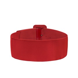 LJCZKA Women Wide Stretchy Belt Adjustable Vintage Elastic Waist Belt for Dresses with Square Buckle (Red)