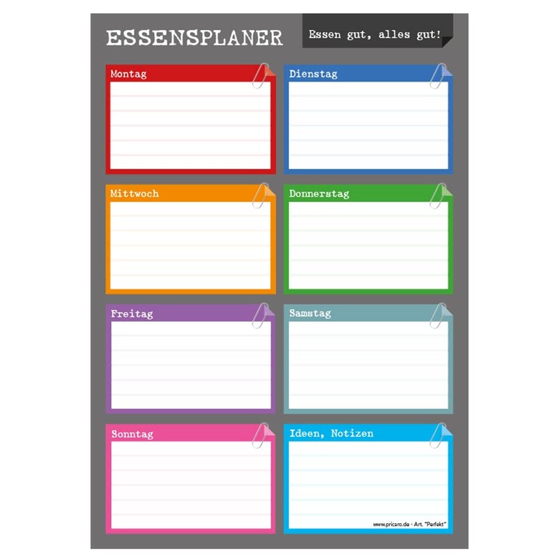 PRICARO A5 Perfect Meal Planner (Pack of 3)