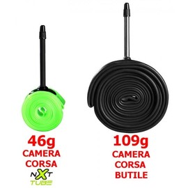 Barbieri NXT Ultralight TPU Camera 700 x 23-32, Weight 46 grams, Presta Valve 75 mm, Made in Italy