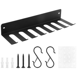 Gym Rack Organizer with 8 Hooks,Resistance Bands Hanger Wall Mount,Weight Rack for Home Gym, Workout Gear Wall Rack Hanger Storage for Barbell,Jump Rope,Chain,Resistance Band