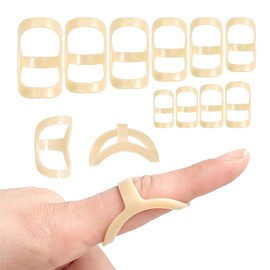 GNHG Pack of 10 Finger Splints, Finger Protection, Oval Finger Splint, Plastic, Waterproof Mallet Finger Splint for Flail Fing, Finger Joint Protection, Mallet Finger Splint (10 Sizes)