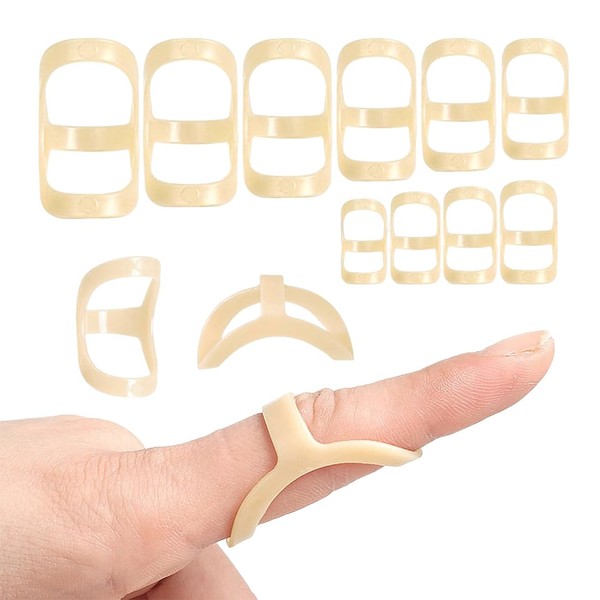 GNHG Pack of 10 Finger Splints, Finger Protection, Oval Finger