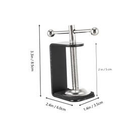 Outanaya 2Pcs C Clamp Table Mounting Clips Durable Retaining Clips for Work Surface Base Design for Home Studio and Broadcasting Use