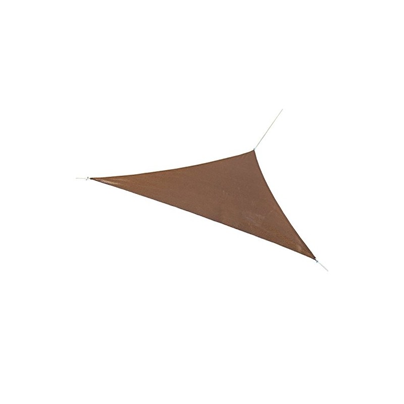 Coolaroo Ready-to-Hang Triangle Shade Sail Canopy, Mocha, 13 Feet