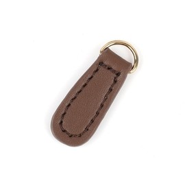 Pack of 2 Zip Pendants, Removable Leather Zipper Pull, Zip Replacement Zipper, Zip Handle for Zipper, Suitcase, Boots, Jacket Backpacks, Purse, Clothing, Brown