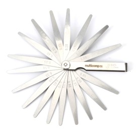 Feeler Gauge, Thickness Meter, 20 Blades, 0.05mm to 1mm