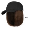 Gorra Peluca Cabello Corto Lacio Extensión Moda Mujer