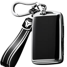 [JUNSKY] Mazda CX-5 CX-60 CX-8 CX-30 CX-3 MX-30 Roadster Mazda 2 Mazda 3 Mazda 6 Smart Key Case Key Cover Stylish Scratch Resistant MAZDA Key Holder, black/platinum