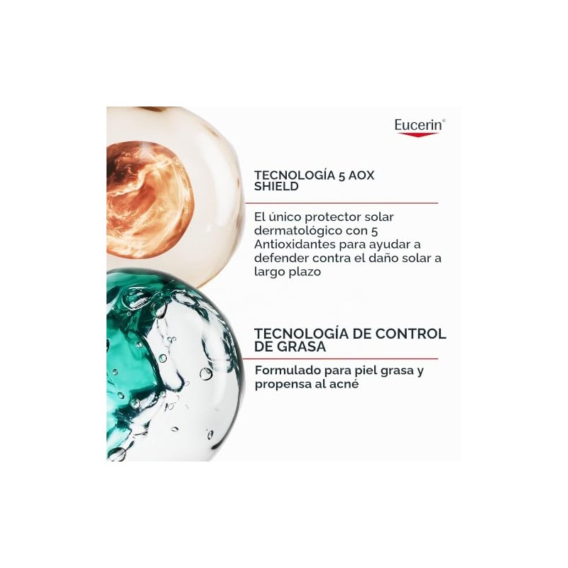 Eucerin - Loción de protección solar facial Sun Oil Control