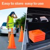 [12 Pack]28 Inch Collapsible Traffic Safety Cones - Parking Cones