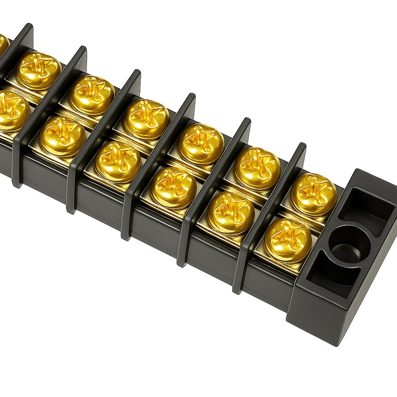 Terminal Block 2 Wrapped 10 Circuits 30A 450v Double-Row Screw