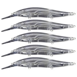 Original Do It Mold Unpainted Lure Blanks 5 Pack with 10 Lure Body Styles. All Made in The USA! (Suspending Jerkbait 110 Deep - 8621-5 Pack)