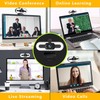 GKEAPZA Webcam with Ring Light Microphone - Streaming Web Camera,