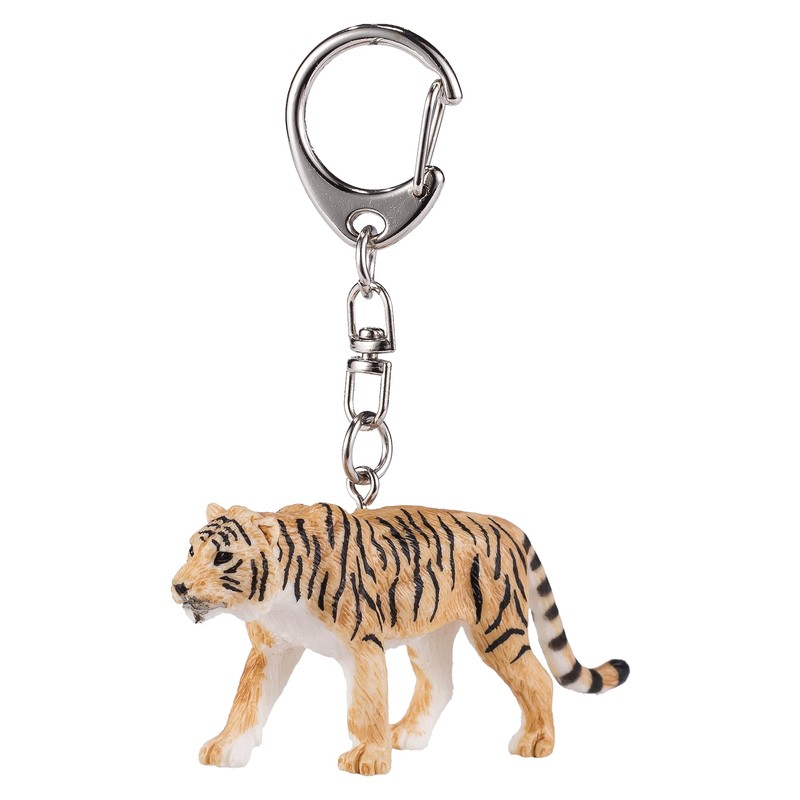 Mojo 387487 Tiger Animal Figure Keychain, Braun