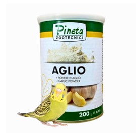 Aglio by Pineta Zootecnici Garlic Supplement 200g – Garlic Powder for Birds, Natural Bird Immune Booster, Digestive Support for Animals, Molting Support for Birds, Canary Health Formula