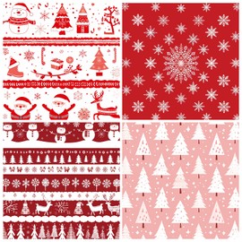 12 Sheet Xmas Scrapbooking Paper, 12 Designs 6x6 Chirstisma Scrapbook Paper 160gsm Scrapbooking Supplies Single-Side Printing for Cardmaking Junk Journal Decorative Cardstock Background