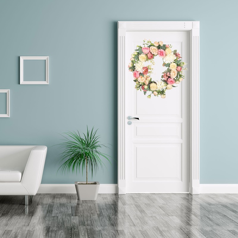 Artificial Peony Wreath Peony Flower Spring Wreaths for Wall Wedding