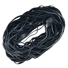 Coopay 120 Pieces Large Rubber Bands Trash Can Band Set Elastic Bands for Office Supply, Trash Can, File Folders, Cat Litter Box, Size 8 inches (Black)