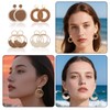 Mikovivi 4 Pairs Handmade Wicker Bohemian Earrings for Women, Boho