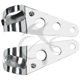 TCMT Headlight Mount Bracket Fork Ear Motorcycle Bobber Cafe Racer 28/31/34mm (Chrome)