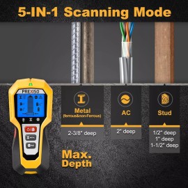 PREXISO Stud Finder Wall Scanner 5-In-1 Wall Stud Finders&Scanne