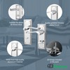 EAI Polished Chrome Georgian Scroll Bathroom Door Handles - 1
