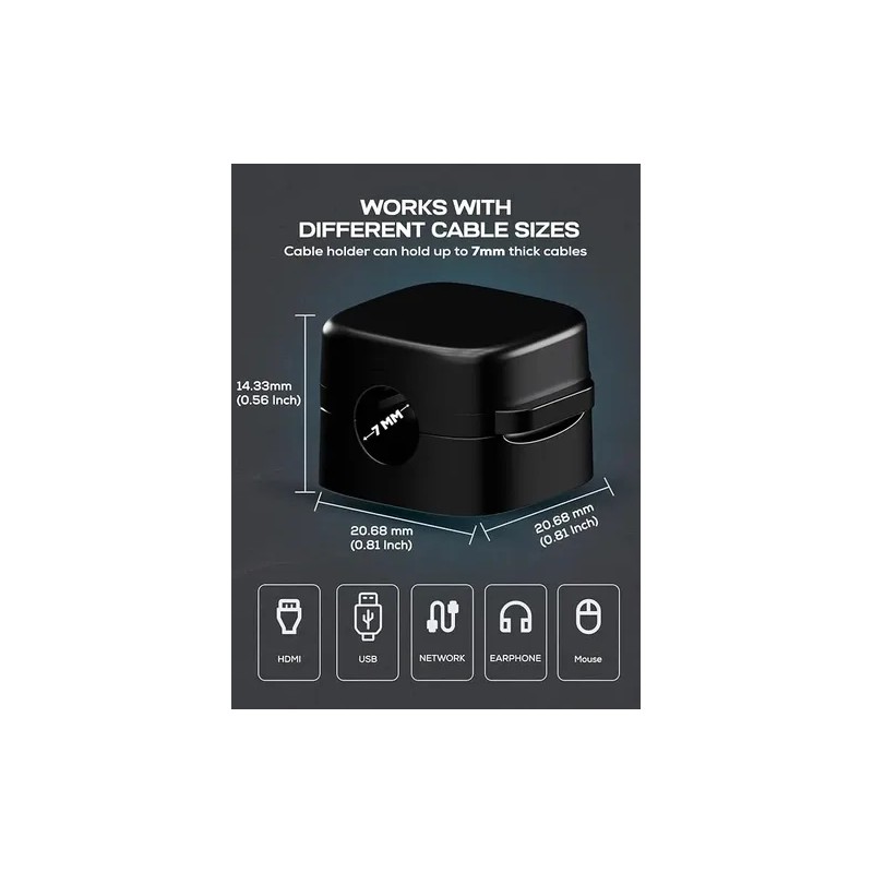 Organizador De Cables Con Clips Magnéticos Para Escritorio Y