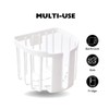 Versatile White Adhesive Basket Holder: Bathroom, Kitchen, Sponge, Sink Storage