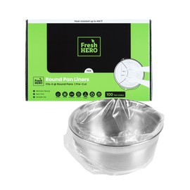 Restaurantware Pan Liners Pack of 100 Nylon Non-Stick Pan Protectors for 4 qt Round Pans, 12 x 15" Round Liners Disposable Oven Microwave Freezer Friendly, Tear Resistant Sheets for Pots