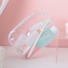 Happyupcity 2Pcs Clear PVC Makeup Bag Portable Zippered Cosmetic Bag