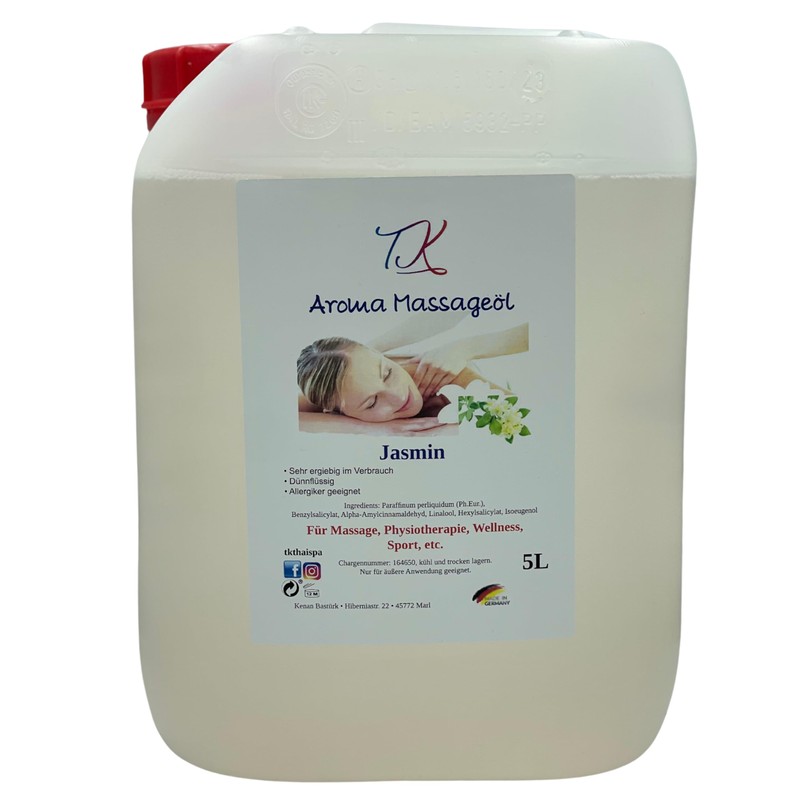 500 ml Aroma Massage Oil - Jasmine for Massage, Physiotherapy,