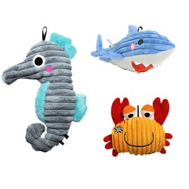 ipawspace Squeaky Plush Dog Toy Pack for Puppy, Small Stuffed Puppy Chew Toys 3pcs Dog Toys for Small breeds with Squeakers, Cute Soft Pet Toy for Small Medium Size Dogs