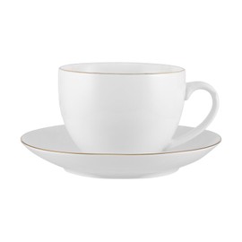 Maxwell & Williams White Gold Cup & Saucer 260ML Gold Set of 4