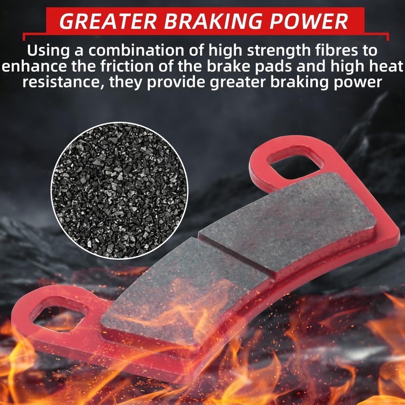 Upgraded Brake Pads Front and Rear Compatible with Polaris Ranger