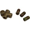 SHLPDFM 2pcs 3 Way T Shaped Brake Tee with 3
