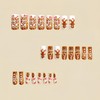 24 Pcs Christmas Press on Nails Short Square Fake Nails