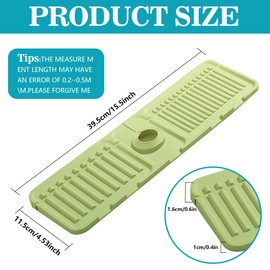 Tapete para llave para fregadero de cocina, mango de llave de silicona, bandeja para colector de goteo, protector de salpicaduras de fregadero de cocina, bandeja protectora ideal para fregaderos de