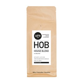 CAPTN Coffee House Blend Ground Filter Coffee, 100% Arabica Single Origin, 500 g, Direct Trade, Gentle Drum Roasted, Hand Packed