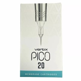 Vertix - Pico Membrane Cartridge Needles - 3 Round Liner - 0.20mm Long Taper - Maximize Ink Flow & Saturation (20 Count)
