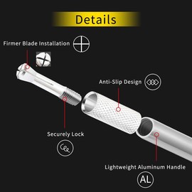 DIYSELF 1 Pcs Craft Knife Hobby Knife with 11 Pcs Stainless Steel Blades Kit, 1pcs Steel 15MM Ruler for Art, Scrapbooking, Stencil(Red)