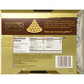 Ferrero Rocher Fine Hazelnut Chocolate 5.3oz (Pack of 4) - 12 pieces each pack
