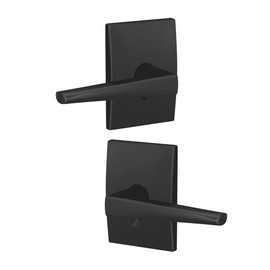 Schlage Custom FC21 ELR 622 CEN Eller Lever with Century Trim Hall-Closet and Bed-Bath Lock, Matte Black