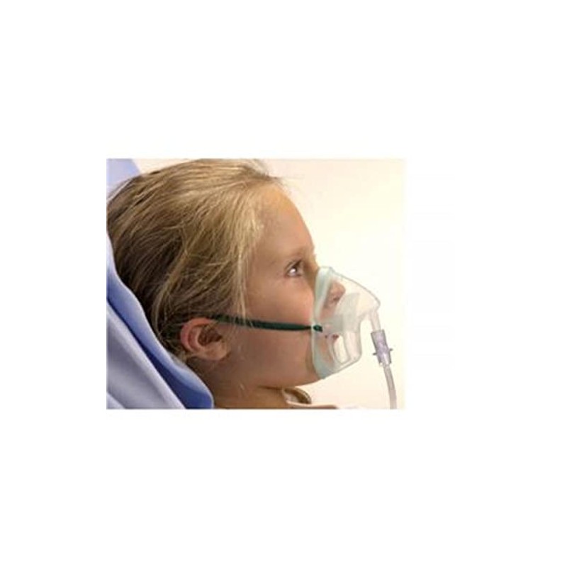 Intersurgical Paediatric Medium Concentration Oxygen Mask with Nose Clip -